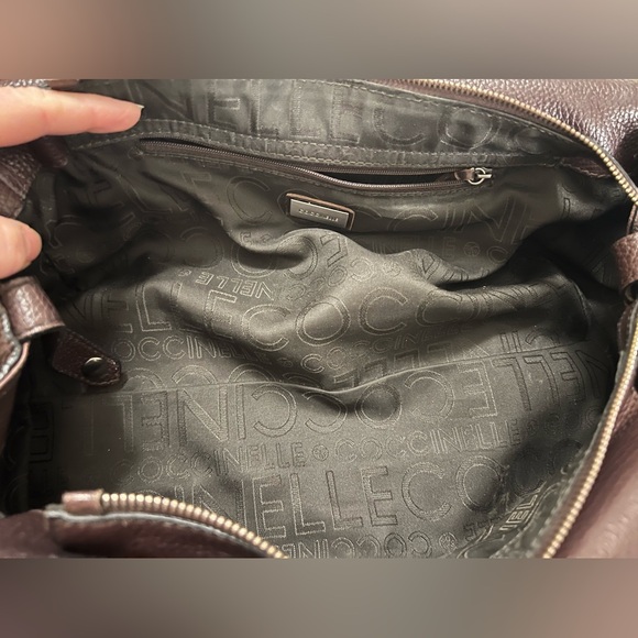 COCCINELLE Italian Leather Dark Brown Leather Shoulder Bag - Picture 11 of 16